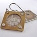 Silver and Brass Riveted Square Earrings