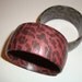 Red Leopard Print up-cycled bangle bracelet