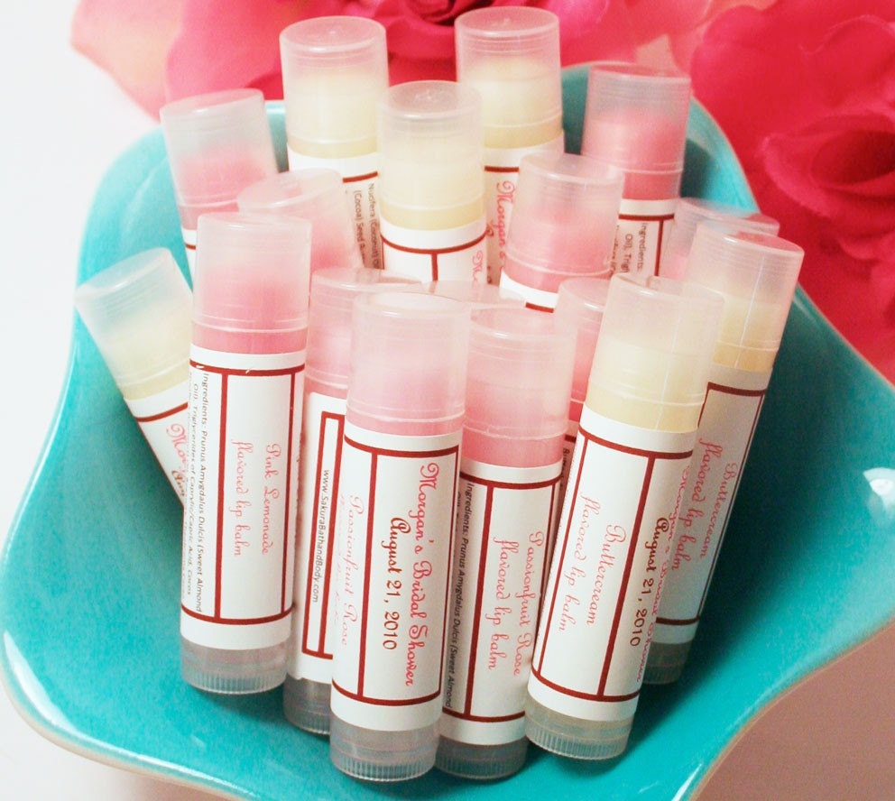 Personalized Lip Balm Party Bridal Shower Baby Shower Favor or Birth Announcement - 30