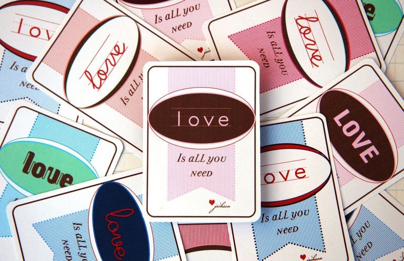 Personalized Love Is All You Need Valentine's Day Cards - Downloadable PDF