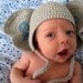 Peanuts the Elephant Crochet Beanie Costume for boys with earflaps
