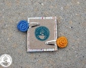 Mini Rosette Snap Hair Clip 2-pack