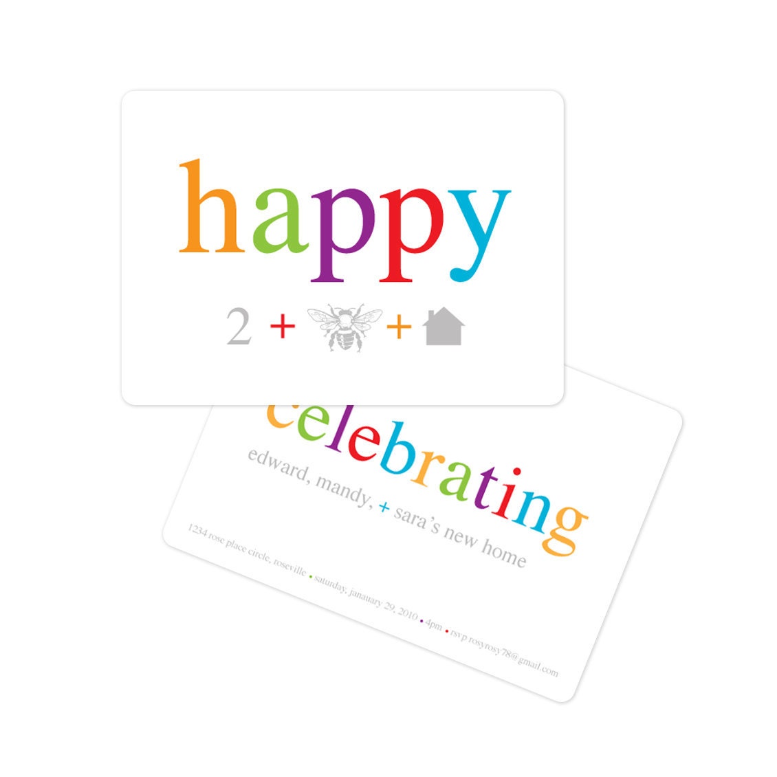 Housewarming Party Invitation, Modern, Change of Address Card, New Home