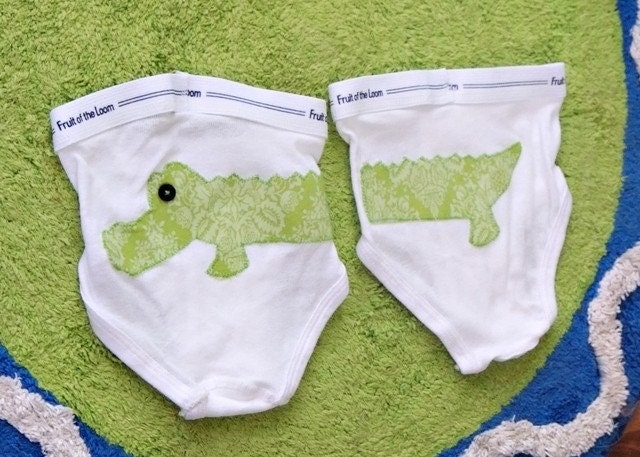 One Crocodile...Two Crocodile 2T/3T Little Man Undies