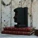 Bookends: Female Criminal Minds, reclaimed oak, black milk paint.