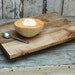 Cutting board/Serving Tray: Reclaimed wood, boat cleats, Large.