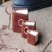 Book Necklace: Large, Brown, Tied, Personalized, Custom.