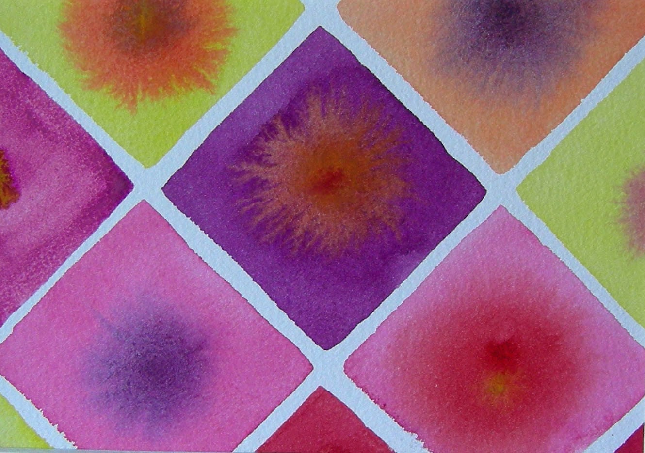 Purple Sunspot - original watercolor painting