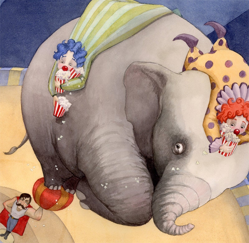 11"x14" Circus Elephant Print