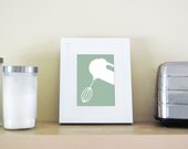 Modern Kitchen Art Print - Mixer Silhouette