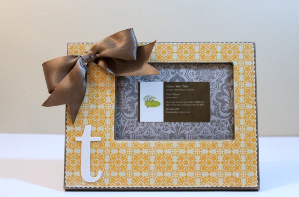 Yellow patterned frame BACK IN STOCK