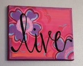 Colorful floral live canvas