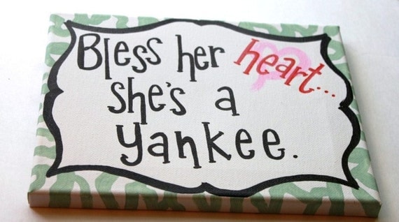 Bless her heart... Southern humor hand painted canvas
