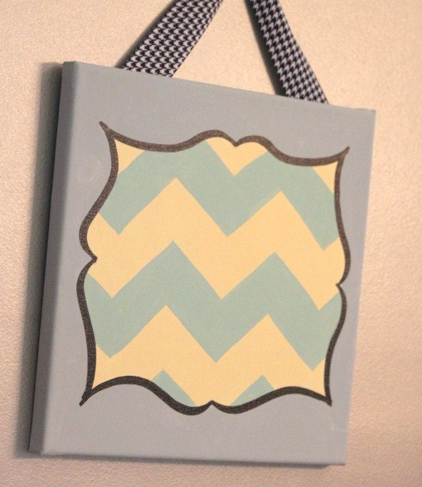 Reserved for Christie. Chevron canvas and shoe canvas with quotes