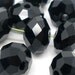 12 Quartz Glass Crystal Faceted Rondelles