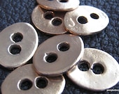 Ample Oval Small Button 5/8" 1.7 cm. in Golden  Bronze  PRICED EACH BUTTON