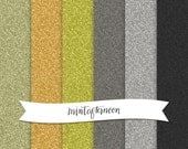 Digital Scrapbooking Glitter Paper Pack - Metallic Shades in Silver and Gold