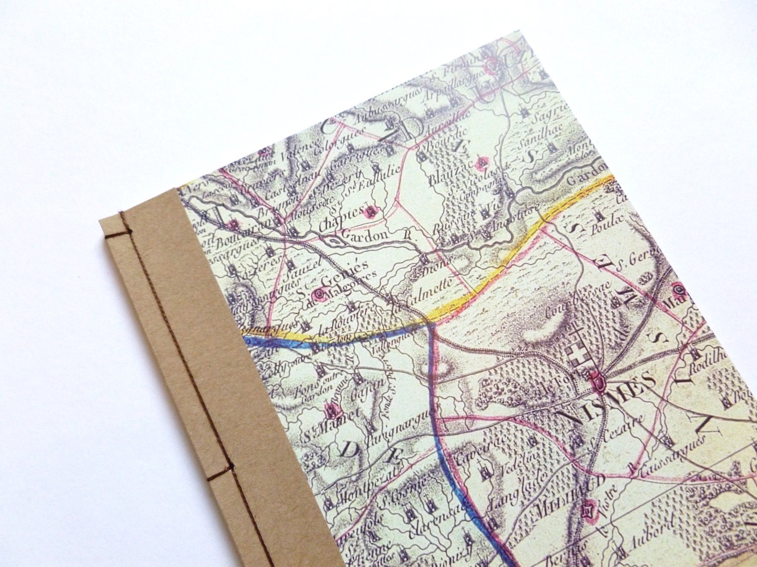 SALE - Map Notebook Hand Bound Journal