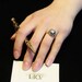 RESERVED Big vintage rose cut diamond engagement ring