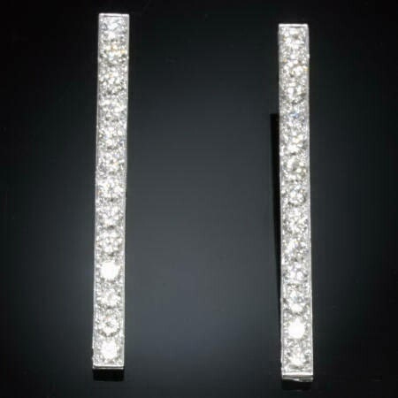 Vintage diamonds platinum dinner stud earrings