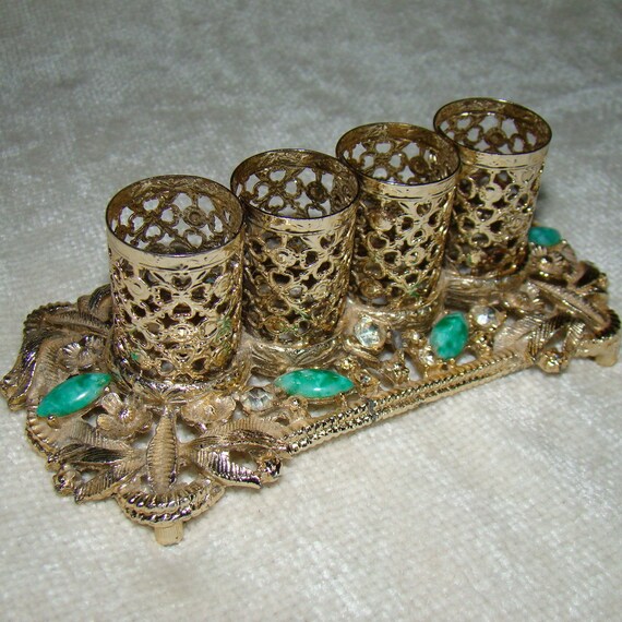 Vintage Jeweled Lipstick holder the prettiest by BoudoirBarbie