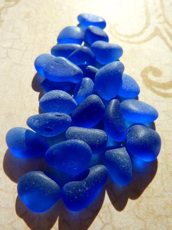 Vintage Cobalt Blue Sea Glass Tinies