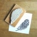 Black Spotted Feather Hand Carved Stamp