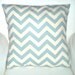 Decorative Pillows Chevron Pillows Accent Pillows Throw Pillow Cushion Covers Blue Natural Cream Zig Zag BOTH SIDES - Pair of Two 18 x 18