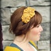 Mustard Headband for Women, Rosette Trio for Adults and Girls