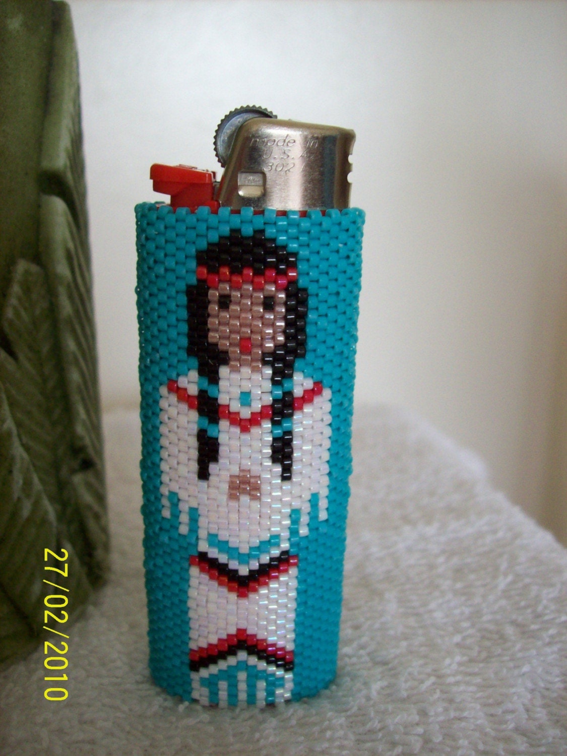 Peyote Stitch BEADED LARGE LIGHTER COVER by SolCal on Etsy