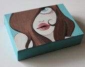 Ginger - Hand painted on Wooden Block - 5"x7"
