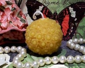 3 Beeswax Pearl  Ball Candles