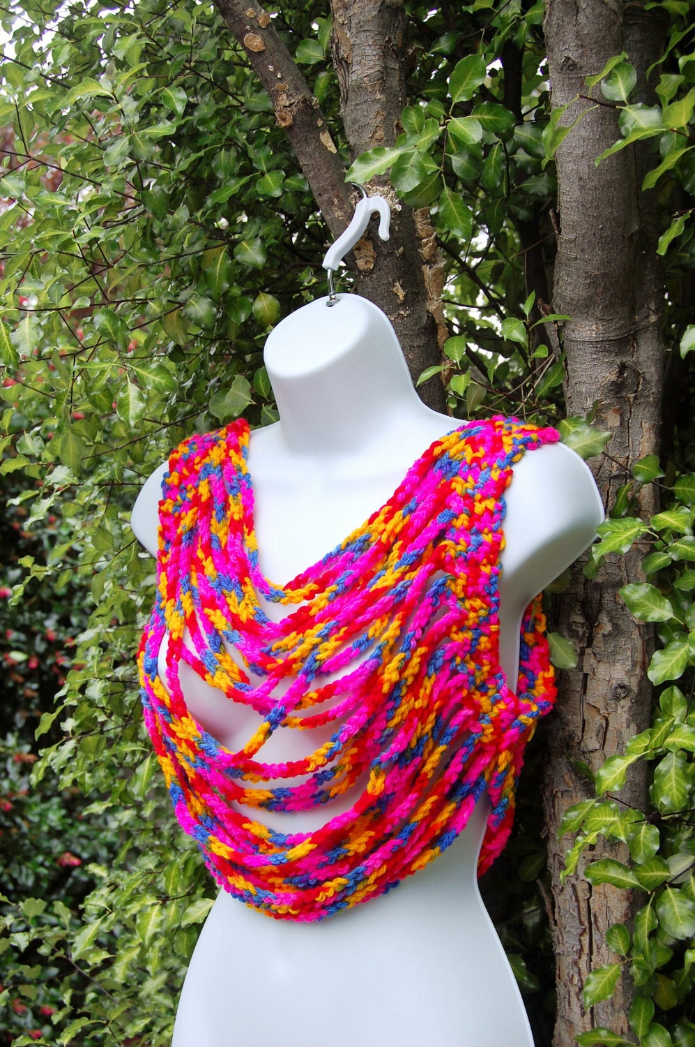 Ready to post -very colourful Chain Stitch Bolero Vest - Black Friday/Cyber Monday Special was USD 16