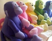 Purple Stuffed Monkey Toy