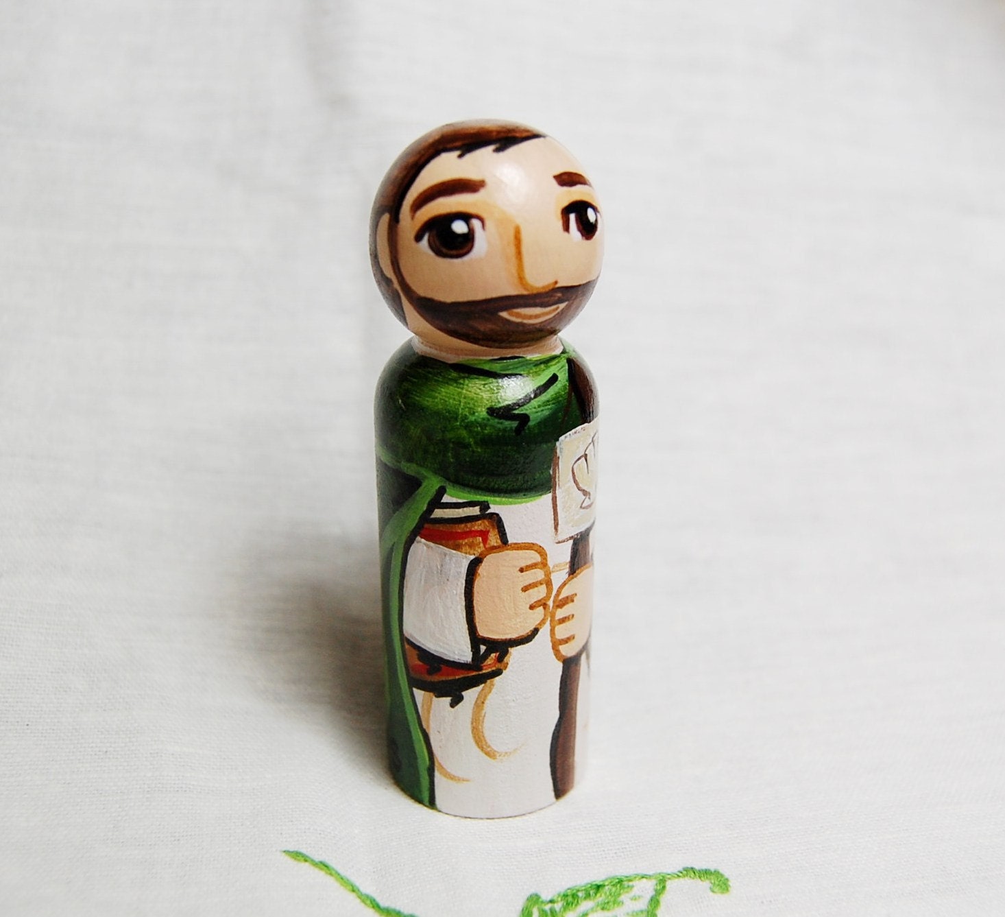 Saint James the Greater Catholic Saint Doll - Wooden Toy - Made to Order