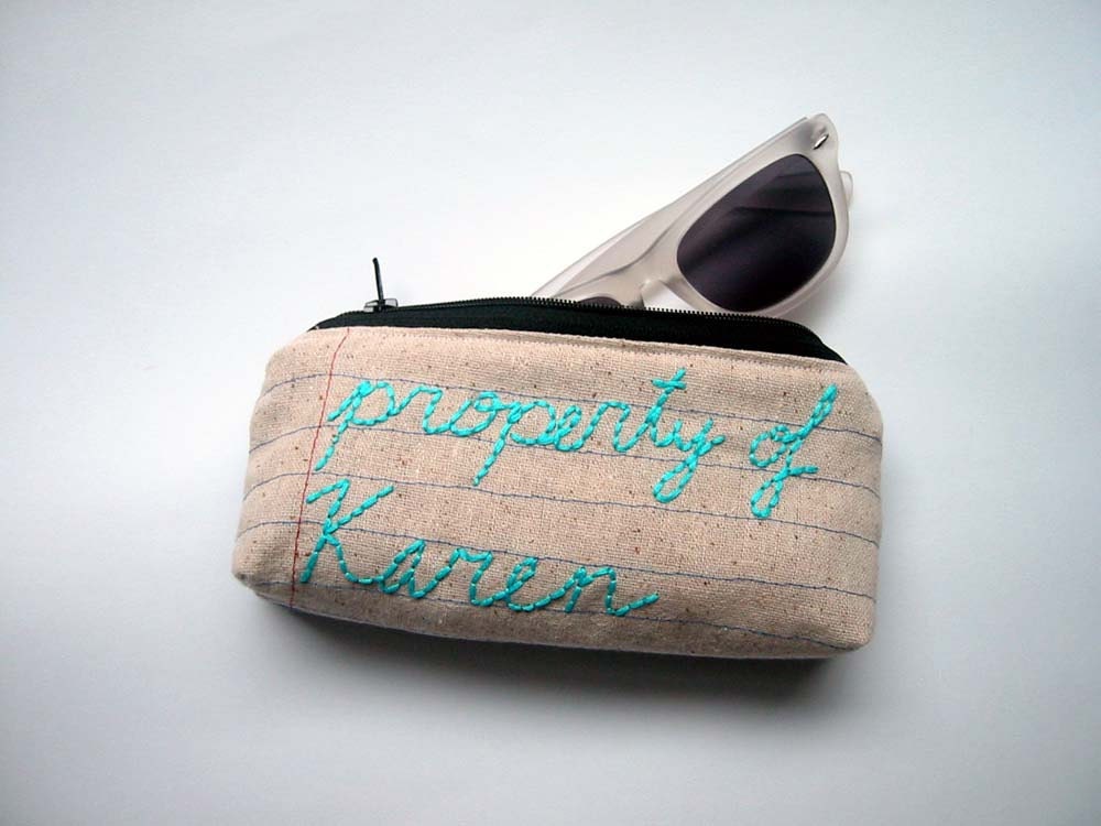 RESERVED for adeyoung888- Zipper Pouch Eyeglass Case- property of Karen