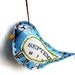 Bird Ornament- September- Repurposed Vintage Calendar Tea Towel- Lavender Scented Decoration
