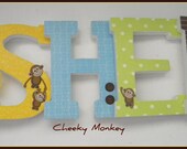 5 Wooden Letters  - FIVE VALUE PRICED Six Inch Block Style Letters - set of 5 - Ships in 2 weeks