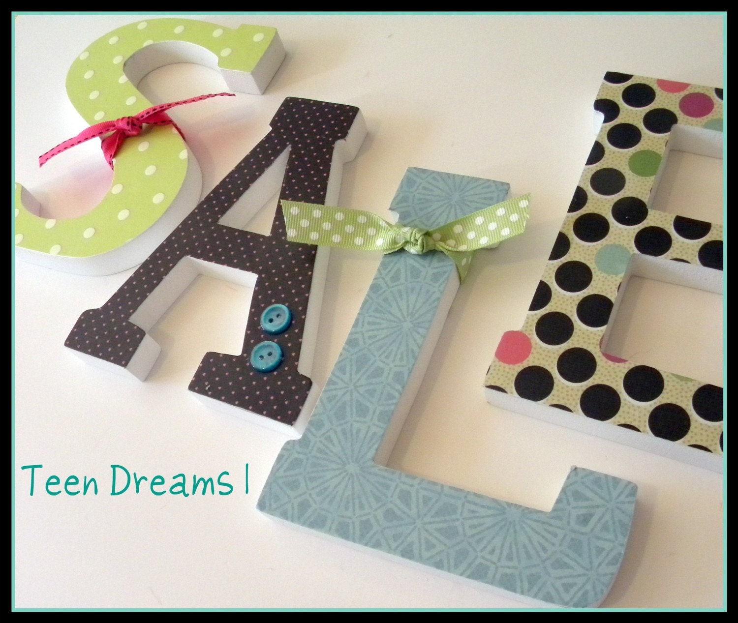 Wooden Letters Teen Girls Teen Dreams I By Dwellingonline On Etsy