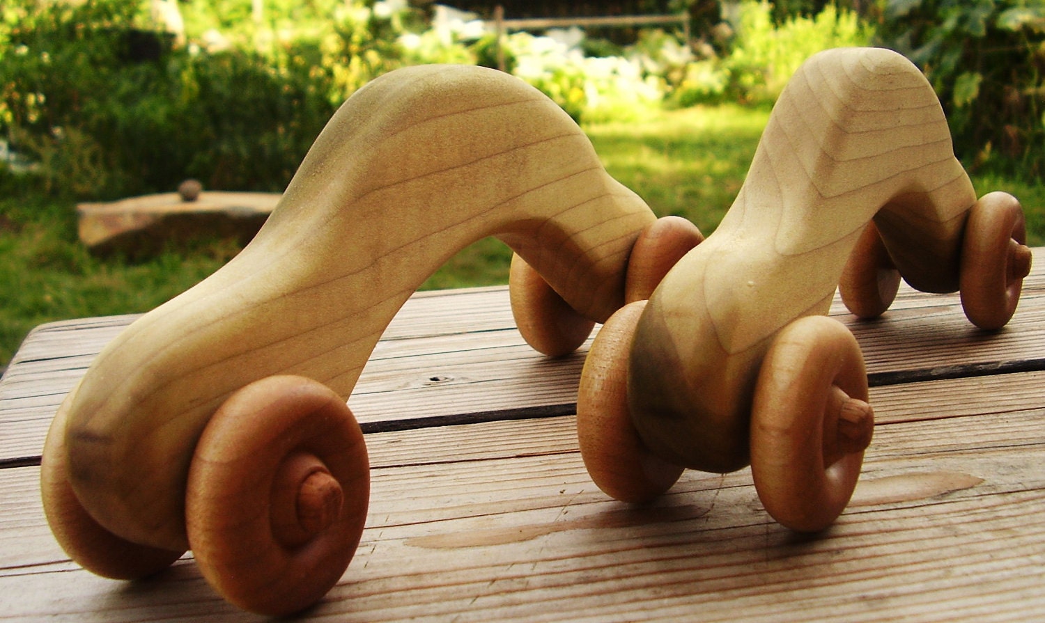 Two wooden cars By Heartwood Natural Toys