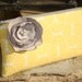 Yellow and Gray Custom Made Bridesmaids Wristlets ... Set of 4 w/detachable flowers