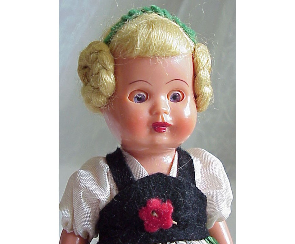 Vintage German Doll Hard Plastic