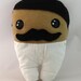 Gunslinger Dude in his Union Suit. Funny plush toy for naughty children and their parents. Hypoallergenic, eco friendly designer toy