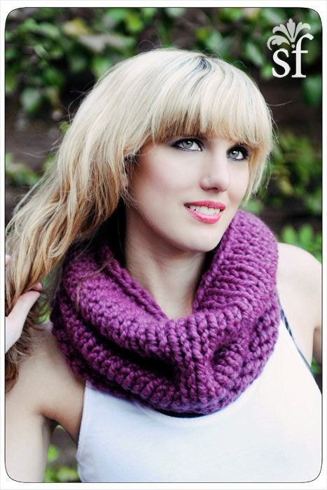 Soft and Cozy Plum Neckwarmer