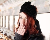 Large Bow Earwarmer in Black