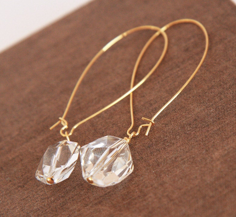 Swarovksi Earrings -Cosmic Crystal, Clear, Sparkly Earrings, Cute Earrings