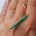 Turquoise Dainty Gold Necklace - Green Turquoise Beads, Dainty Gold Filled Chain