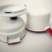 Vintage Enamelware Double Boiler Pots Red & White