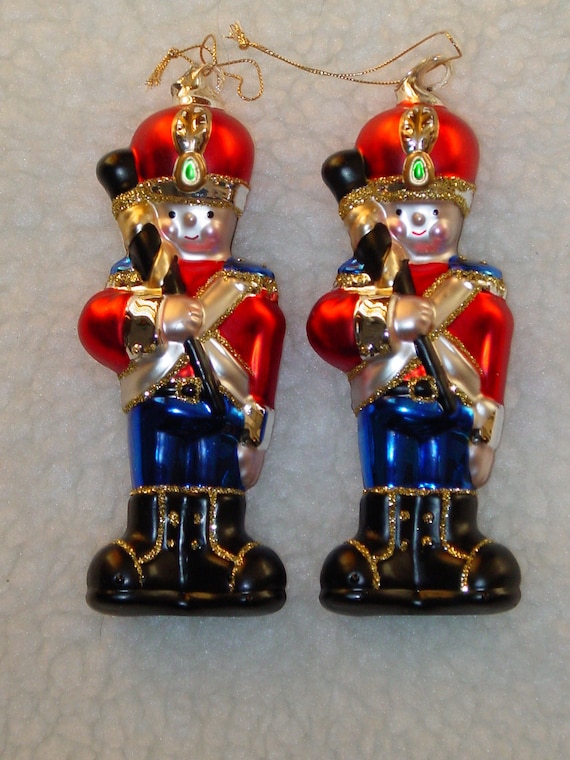 pair of toy soldier christmas ornaments by aardvarkemporium pair of toy soldier christmas ornaments by aardvarkemporium