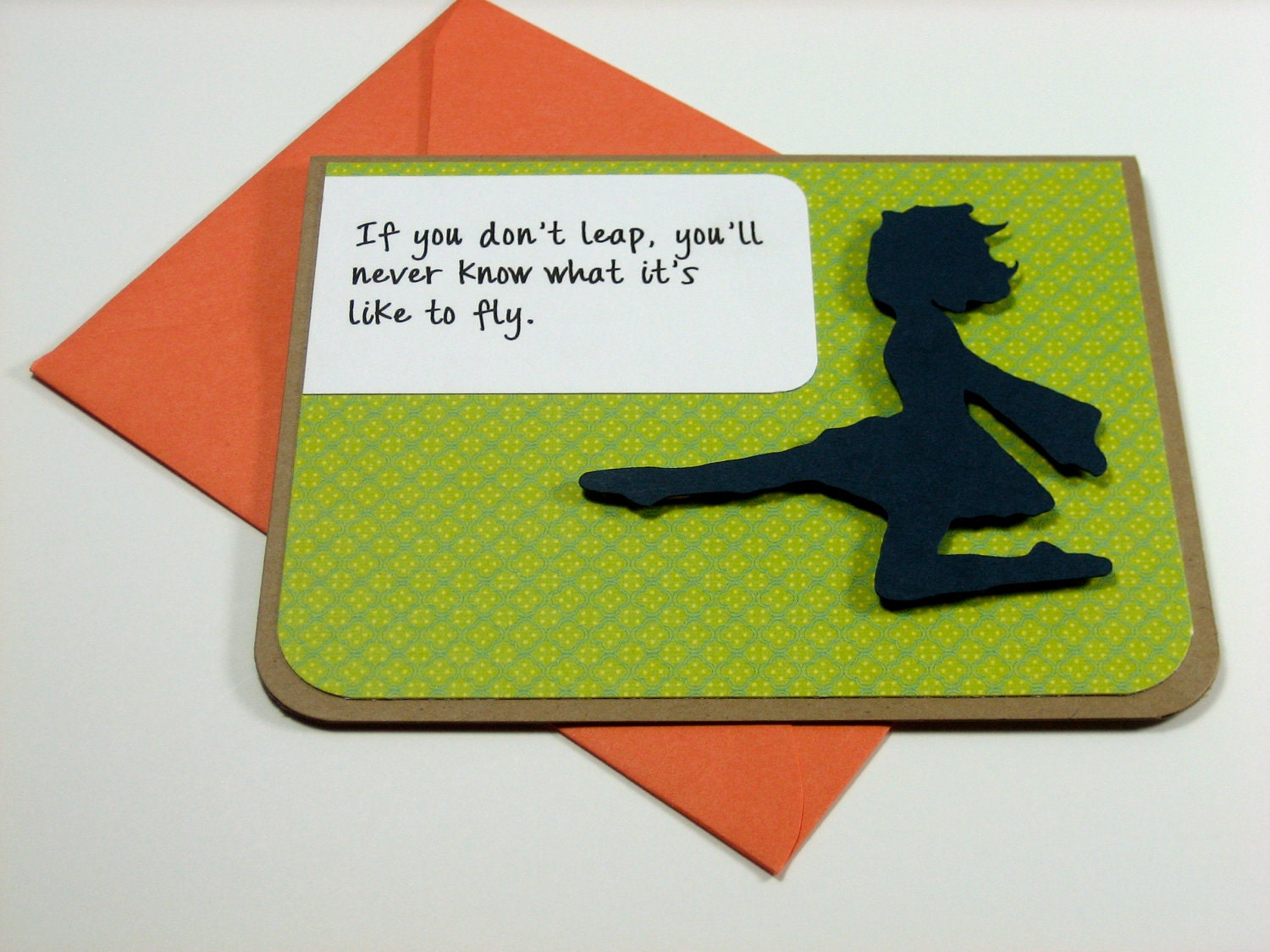 Irish Dancing High Kicking Girl Card